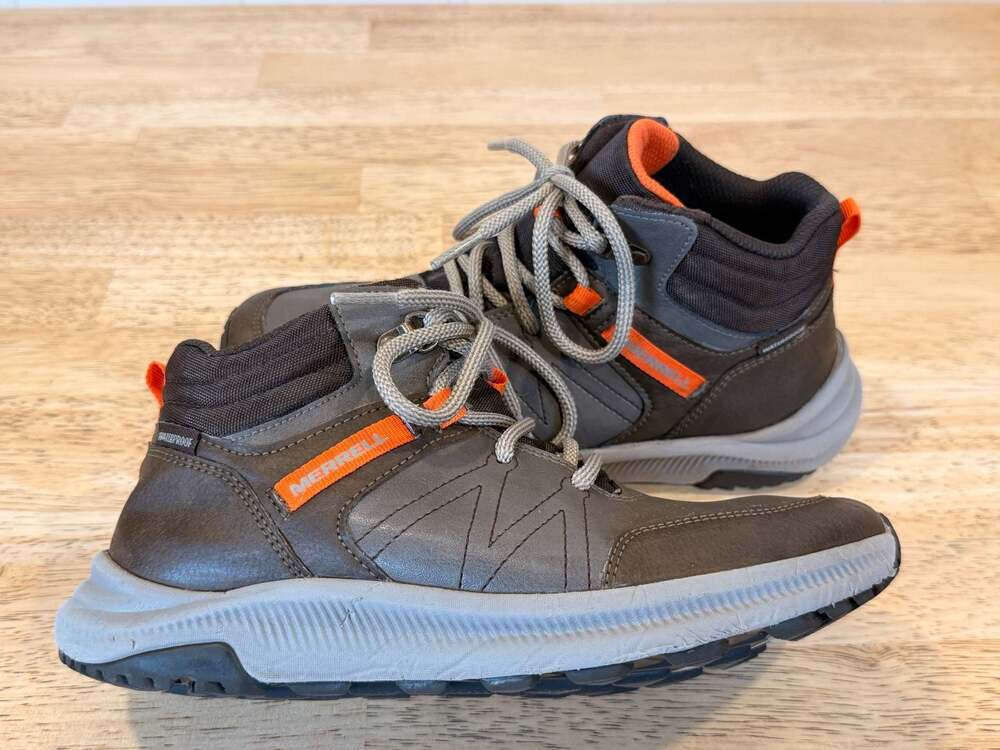 Merrell Kids Greylock Hiking Sneaker Boots Size 4 Big Kids Brown